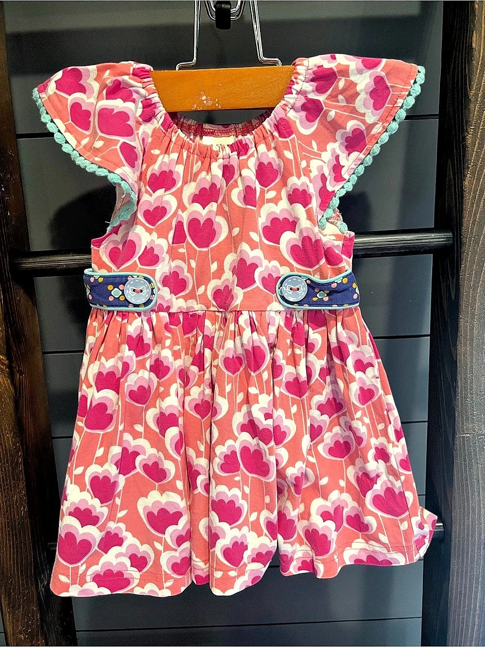 Wild Flowers Floral Girls' Dress in Pink, Size 2